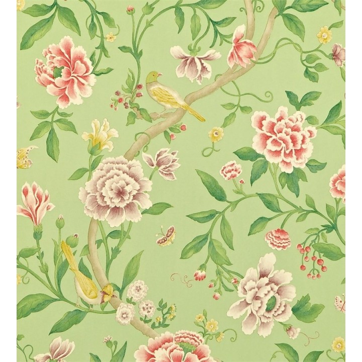 Papel pintado naturaleza de pájaros y flores románticas vintage - Roselyn 565053