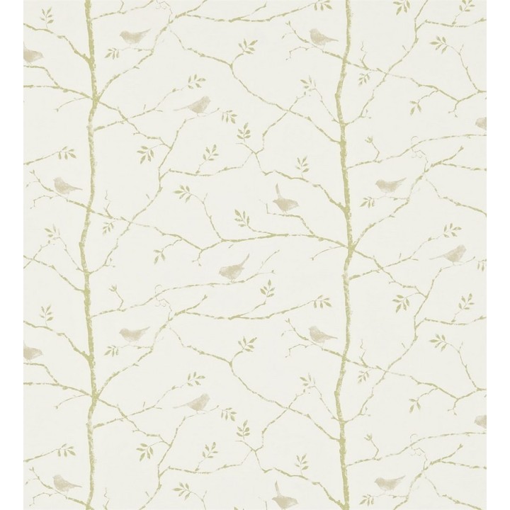 Papel pintado árboles sin hojas y pájaros vintage - Claire 565067