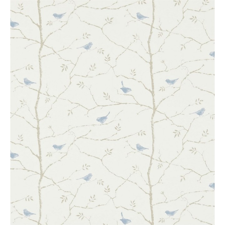 Papel pintado árboles sin hojas y pájaros vintage - Claire 565068