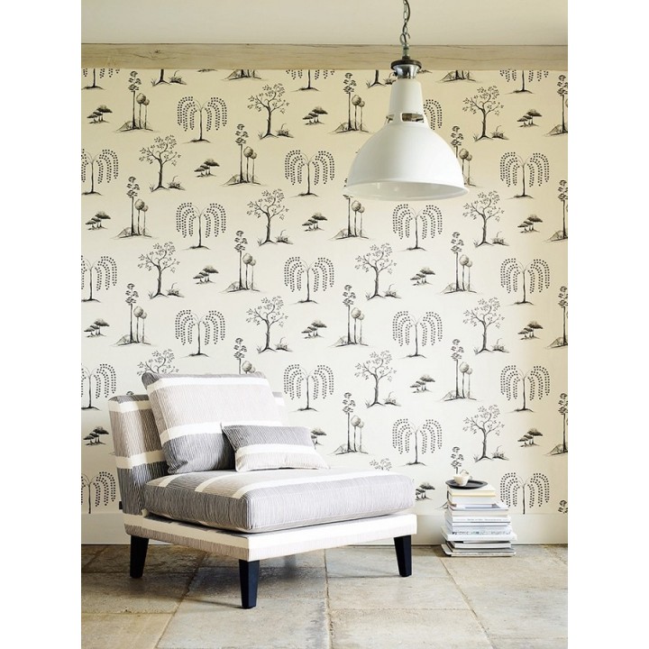 Papel pintado toile de jouy artístico japonés - Moraine 565073