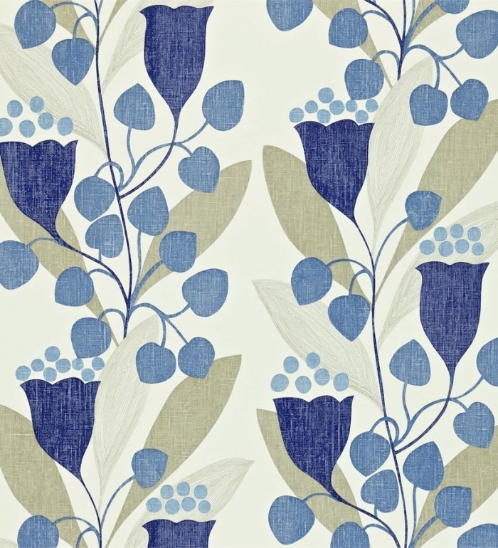 Papel pintado flores y hojas artísticas modernas - Pandora 565090