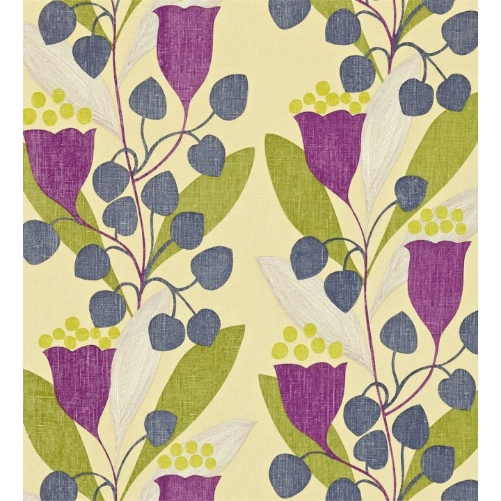 Papel pintado flores y hojas artísticas modernas - Pandora 565091