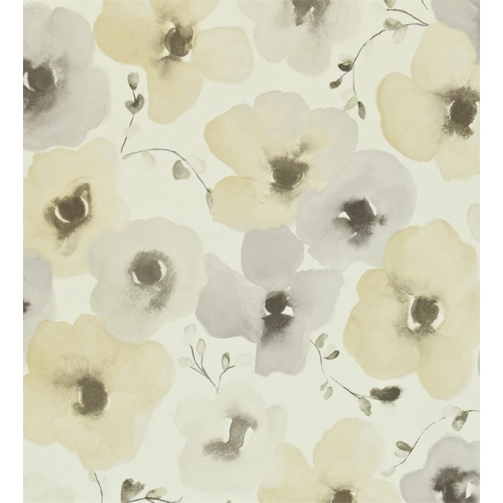 Papel pintado flores de acuarela difuminadas vintage - Medea 565095