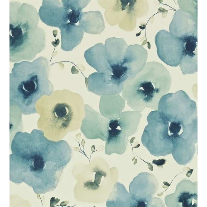 Papel pintado flores de acuarela difuminadas vintage - Medea 565096