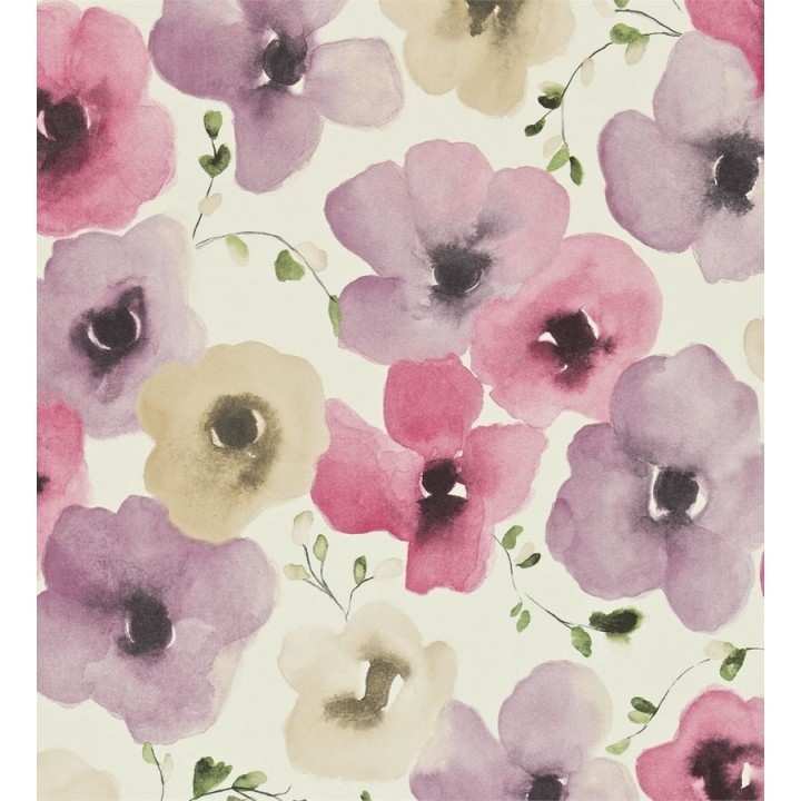 Papel pintado flores de acuarela difuminadas vintage - Medea 565097