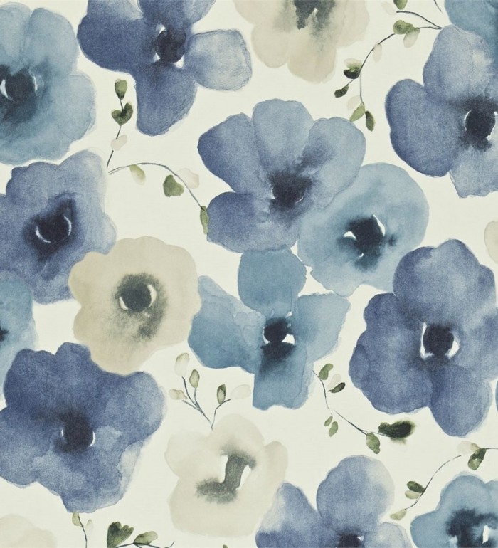 Papel pintado flores de acuarela difuminadas vintage - Medea 565098