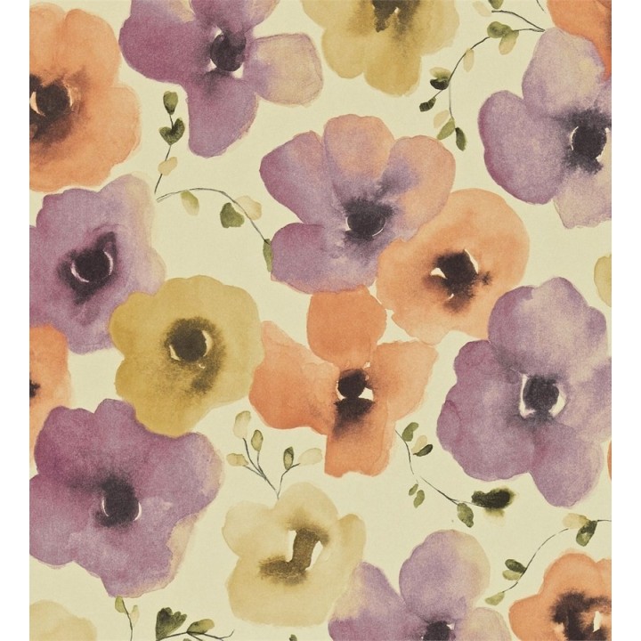 Papel pintado flores de acuarela difuminadas vintage - Medea 565100