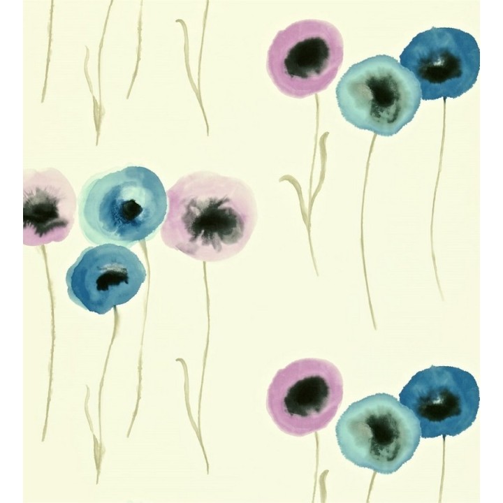 Papel pintado flores redondas y modernas artísticas - Tanis 565101