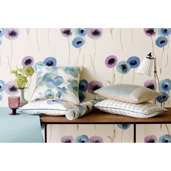 Papel pintado flores redondas y modernas artísticas - Tanis 565101