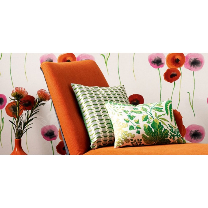 Papel pintado flores redondas y modernas artísticas - Tanis 565104