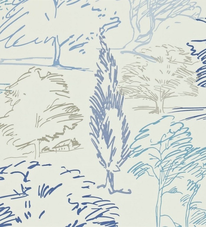 Papel pintado campestre de pájaros y conejos - Lorraine 565106