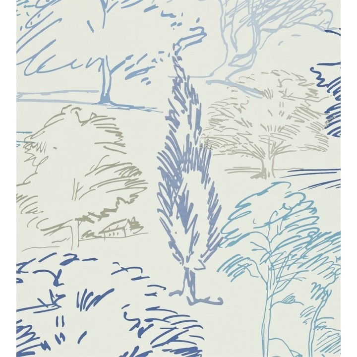 Papel pintado campestre de pájaros y conejos - Lorraine 565106