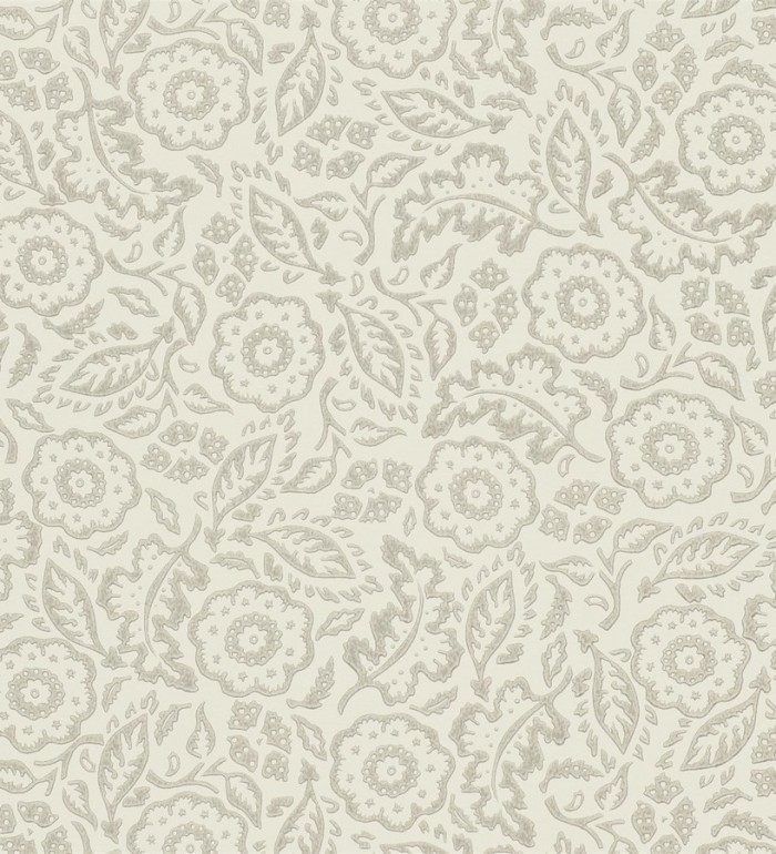 Papel pintado flores y hojas pequeñas artísticas - Irma 565118