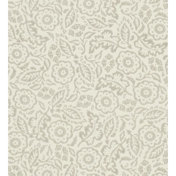 Papel pintado flores y hojas pequeñas artísticas - Irma 565118