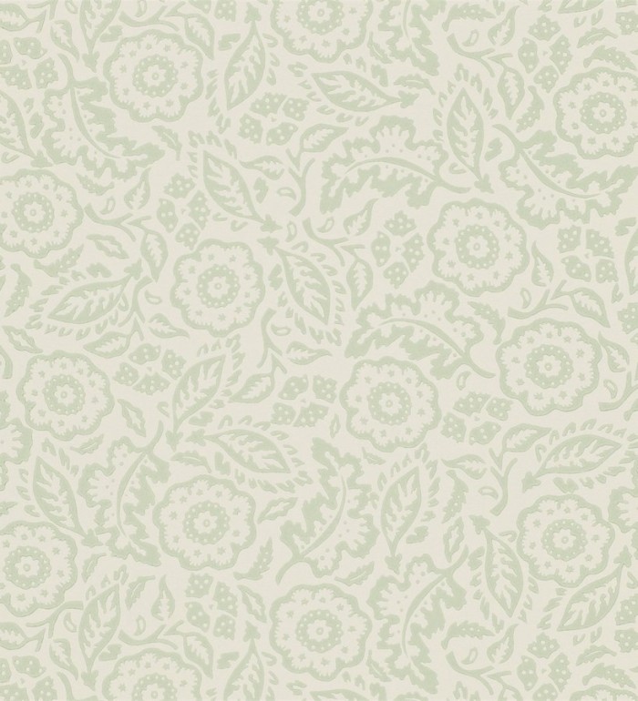 Papel pintado flores y hojas pequeñas artísticas - Irma 565119