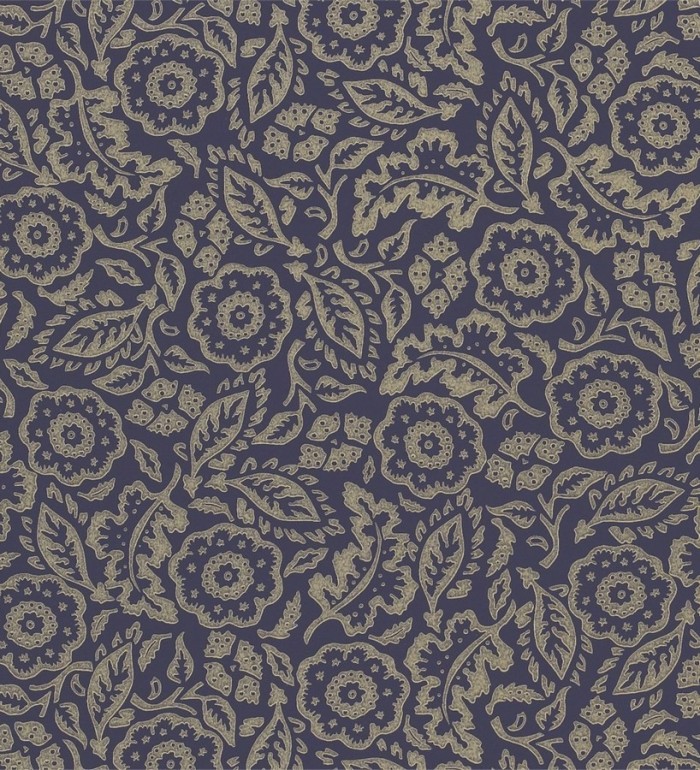 Papel pintado flores y hojas pequeñas artísticas - Irma 565120