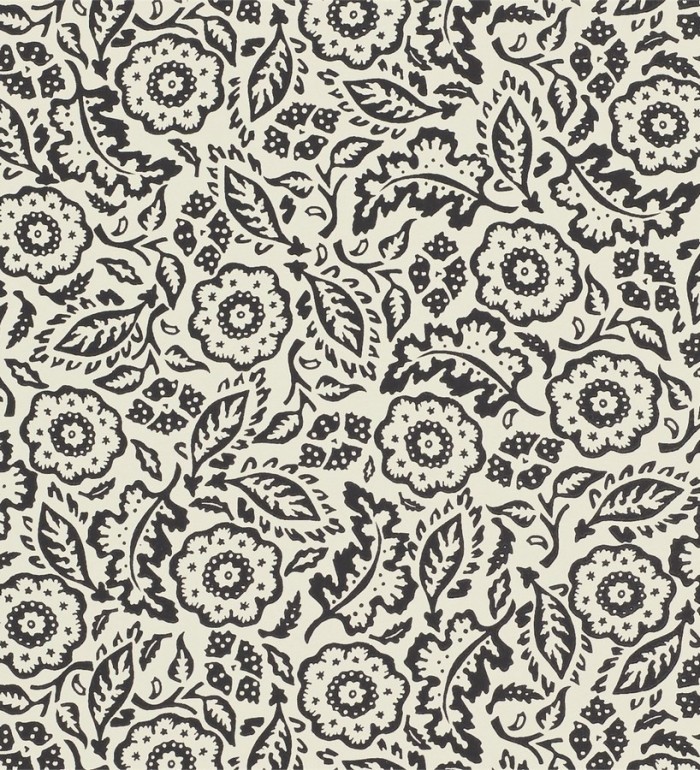 Papel pintado flores y hojas pequeñas artísticas - Irma 565121