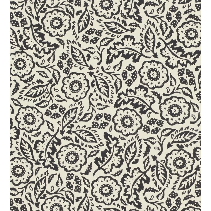 Papel pintado flores y hojas pequeñas artísticas - Irma 565121