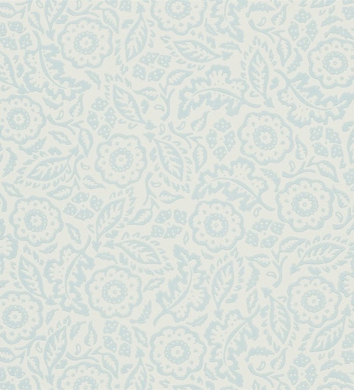 Papel pintado flores y hojas pequeñas artísticas - Irma 565122