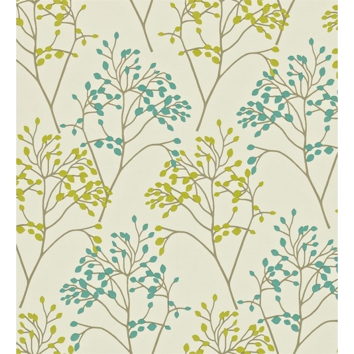 Papel pintado árboles de hojas pequeñas estilo inglés - Léonore 565194