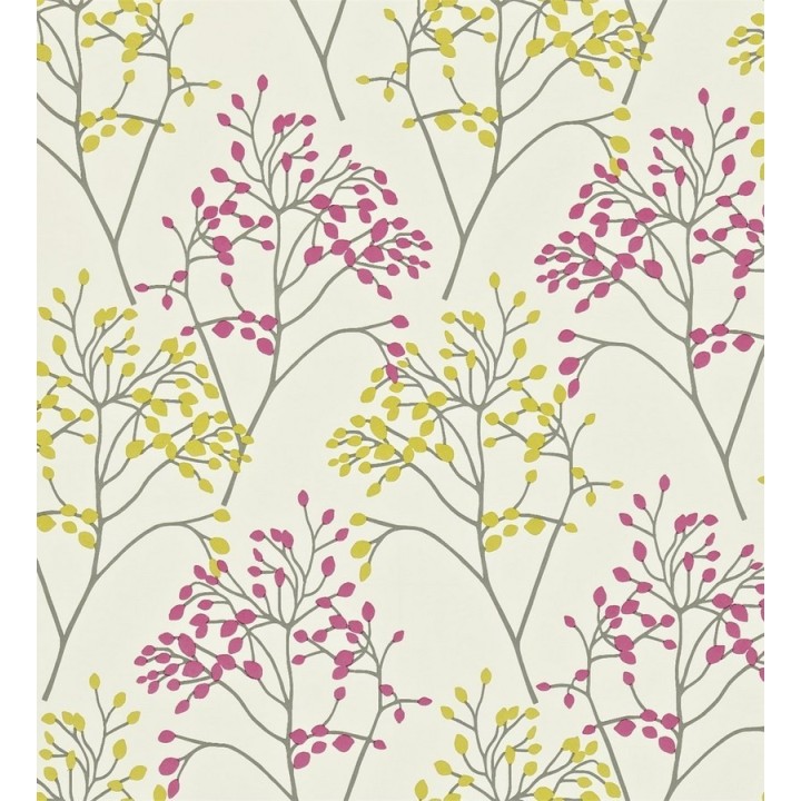 Papel pintado árboles de hojas pequeñas estilo inglés - Léonore 565195