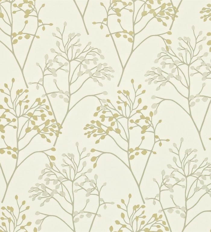 Papel pintado árboles de hojas pequeñas estilo inglés - Léonore 565196