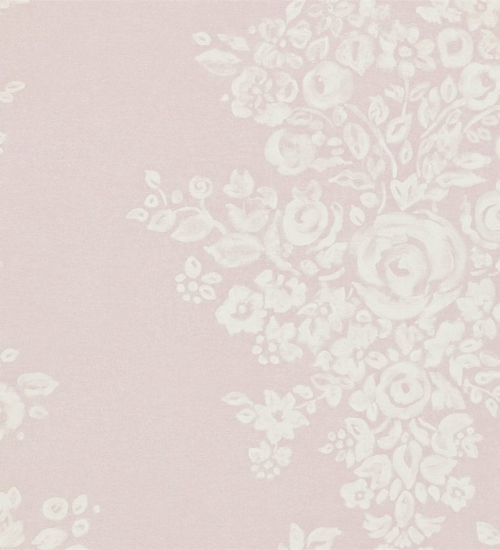 Papel pintado ramos de flores al óleo sobre imitación lienzo - Faustine 565209