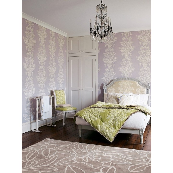 Papel pintado ramos de flores al óleo sobre imitación lienzo - Faustine 565210