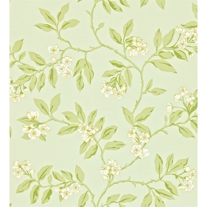 Papel pintado ramas artísticas con hojas y flores pequeñas - Donatella 565225