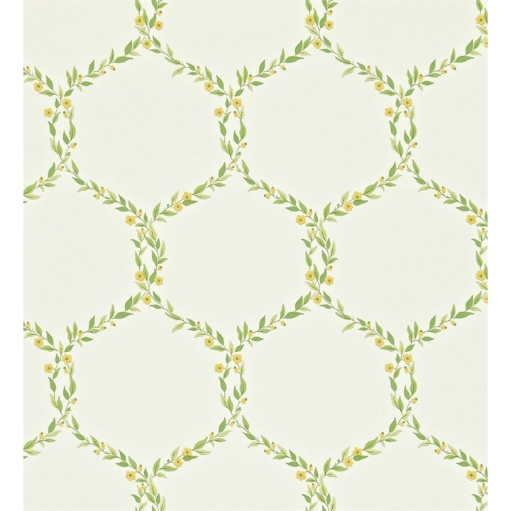 Papel pintado ornamental de hojas de laurel artístico - Lenoire 565240