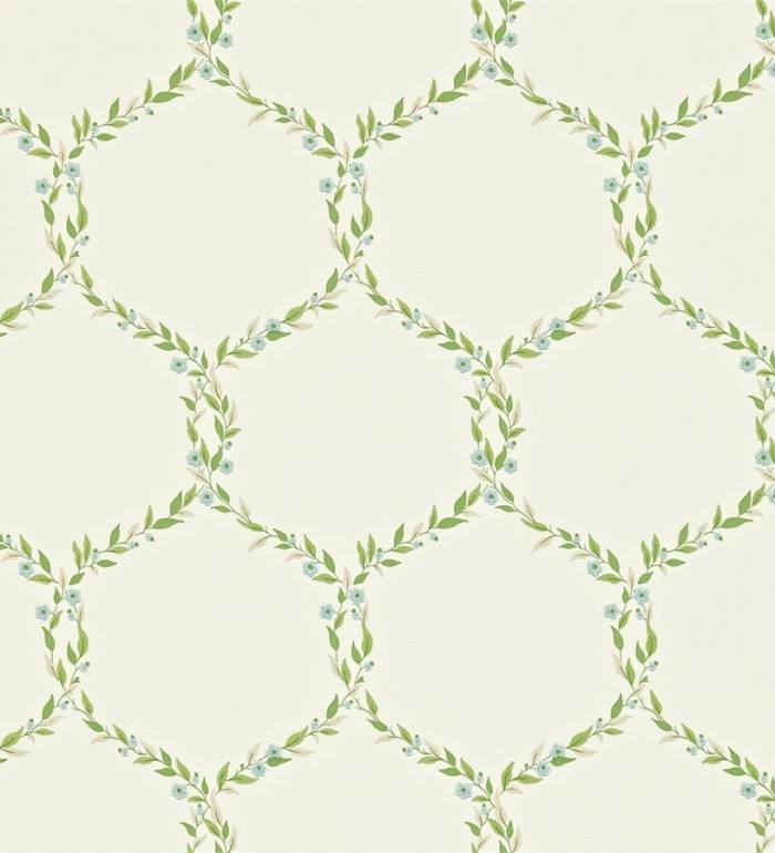 Papel pintado ornamental de hojas de laurel artístico - Lenoire 565241