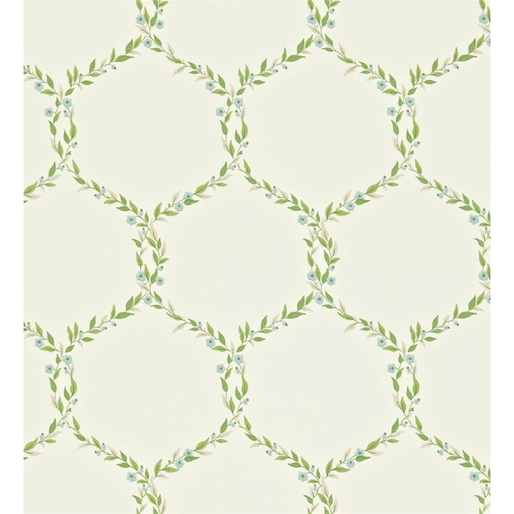 Papel pintado ornamental de hojas de laurel artístico - Lenoire 565241