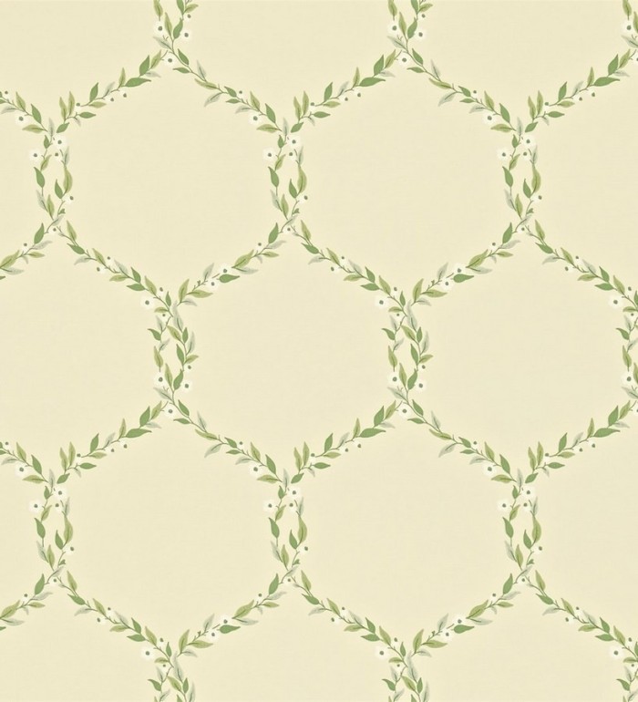 Papel pintado ornamental de hojas de laurel artístico - Lenoire 565242