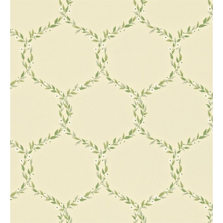Papel pintado ornamental de hojas de laurel artístico - Lenoire 565242