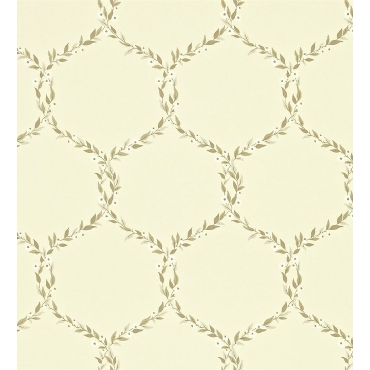 Papel pintado ornamental de hojas de laurel artístico - Lenoire 565243
