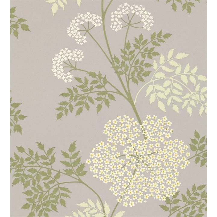 Papel pintado hortensias y hojas pequeñas artísticas - Naoko 565246