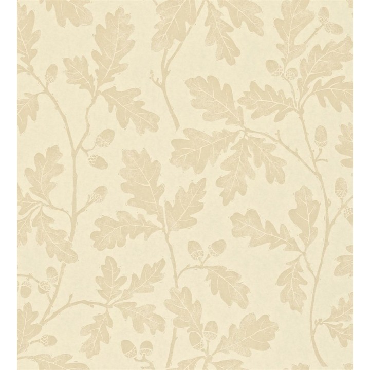 Papel pintado hojas de roble y bellotas artísticas - Calinda 565265