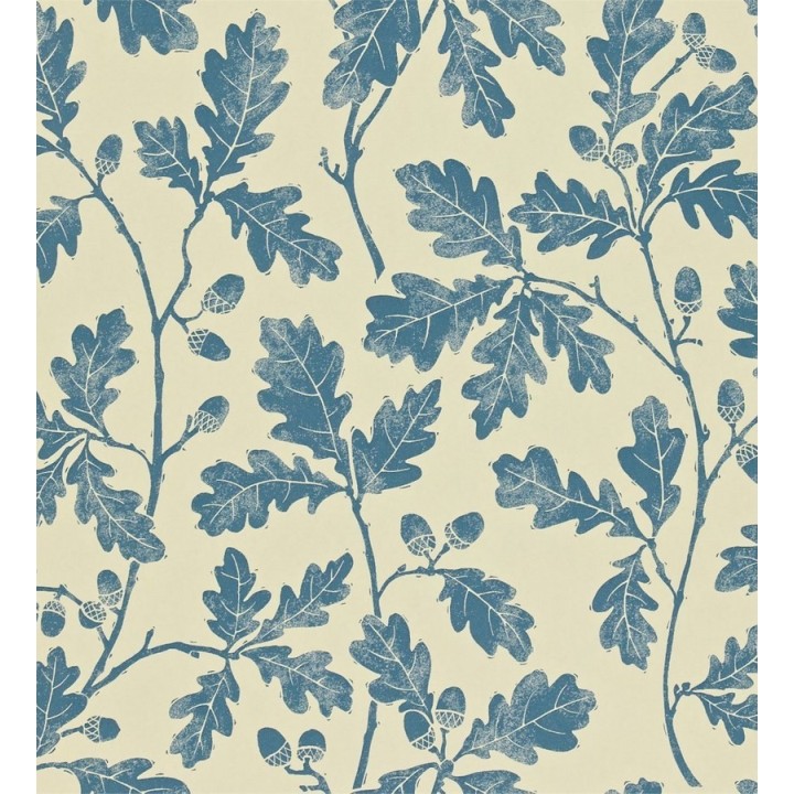 Papel pintado hojas de roble y bellotas artísticas - Calinda 565269