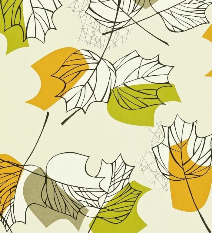 Papel pintado hojas otoñales artísticas caídas del árbol - Demille 565280