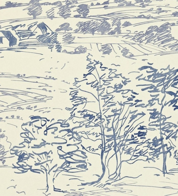 Papel pintado boceto de paisaje campestre artístico - Renée 565288