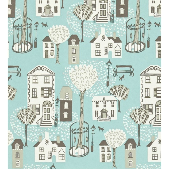 Papel pintado casas artísticas vintage diseño inglés - Eastwood 565299