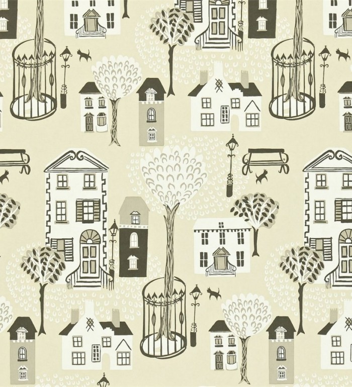 Papel pintado casas artísticas vintage diseño inglés - Eastwood 565300