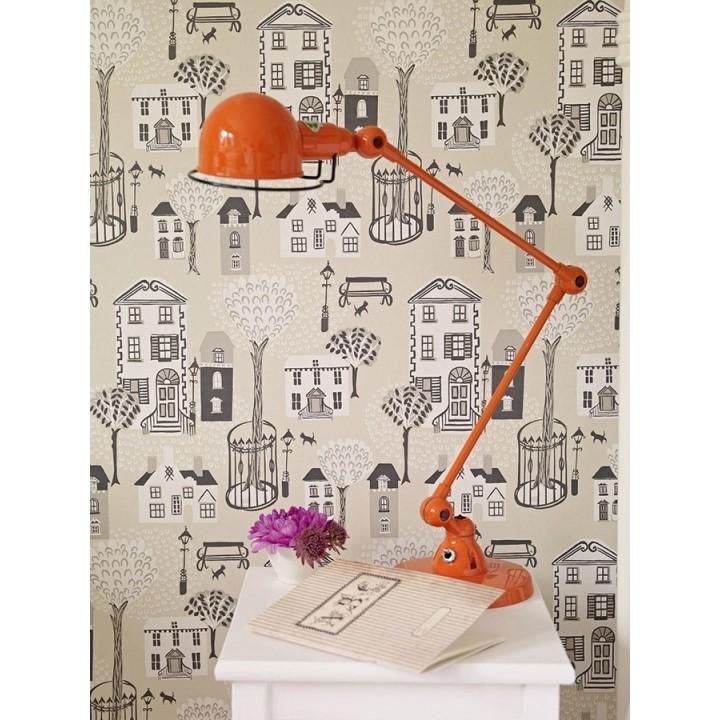 Papel pintado casas artísticas vintage diseño inglés - Eastwood 565300