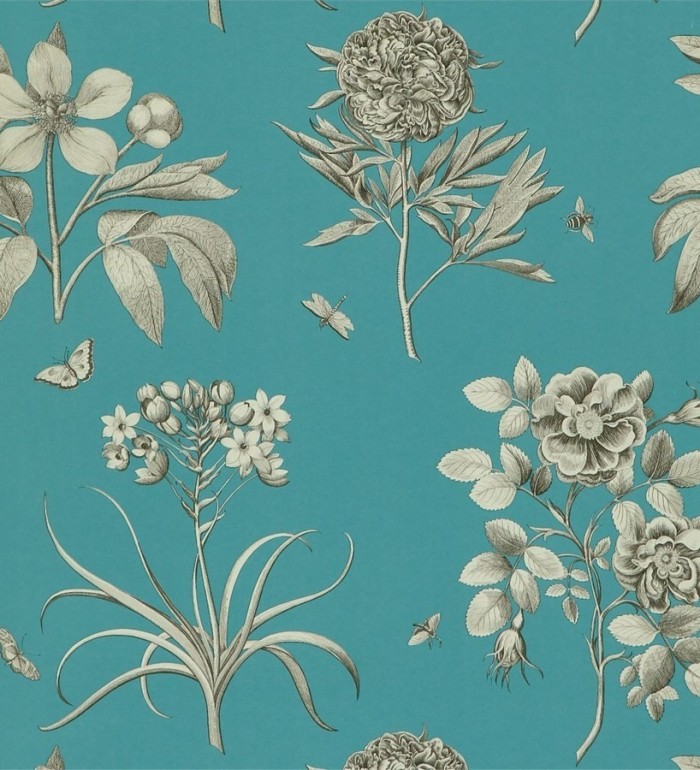 Papel pintado flores grandes artísticas vintage - Hanna 565306