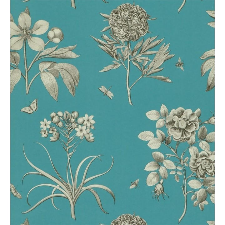 Papel pintado flores grandes artísticas vintage - Hanna 565306