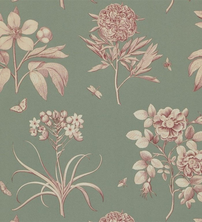 Papel pintado flores grandes artísticas vintage - Hanna 565308