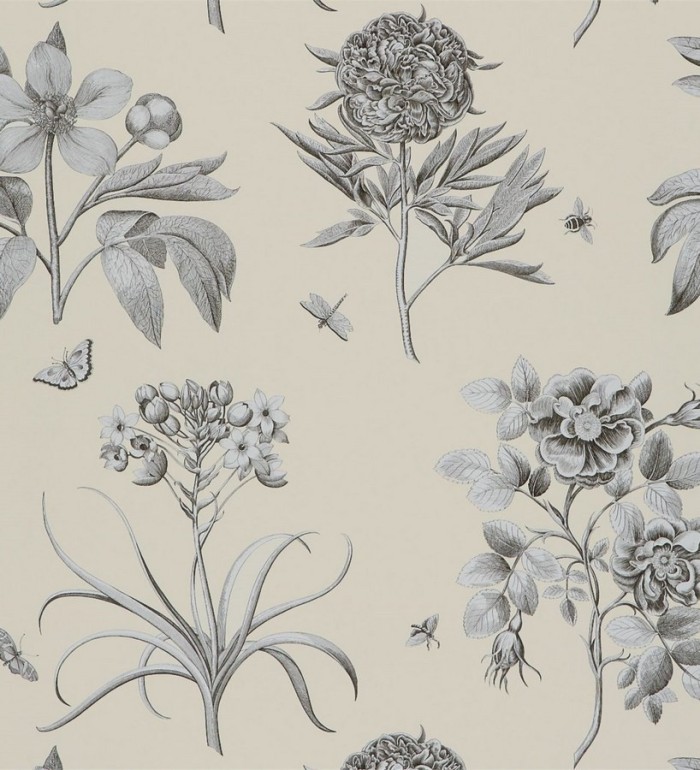 Papel pintado flores grandes artísticas vintage - Hanna 565309