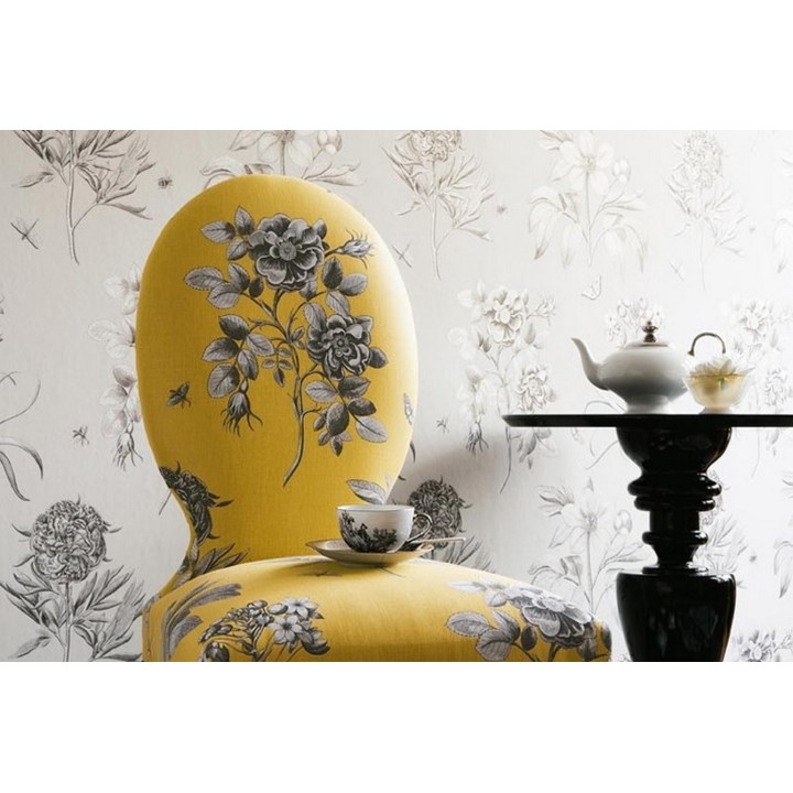 Papel pintado flores grandes artísticas vintage - Hanna 565309