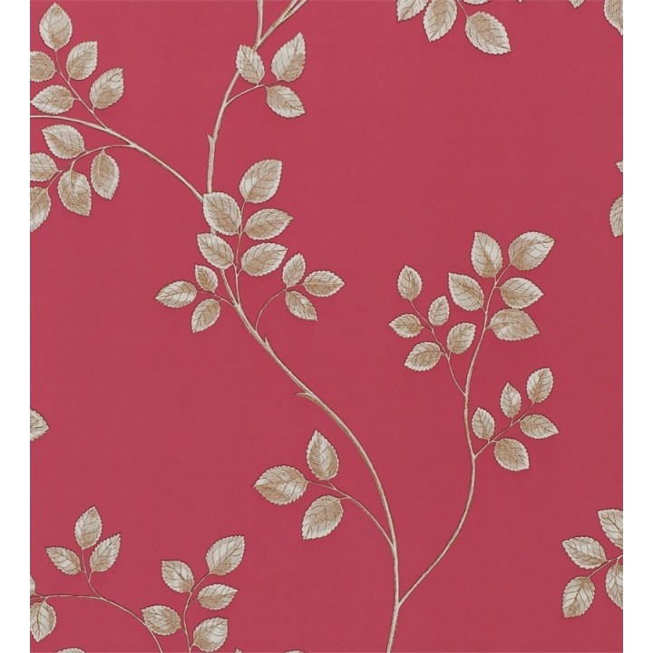 Papel pintado hojas artísticas sutilmente rayadas - Lucie 565310