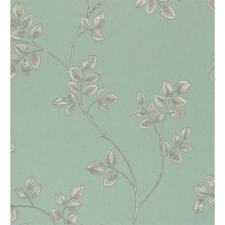 Papel pintado hojas artísticas sutilmente rayadas - Lucie 565312